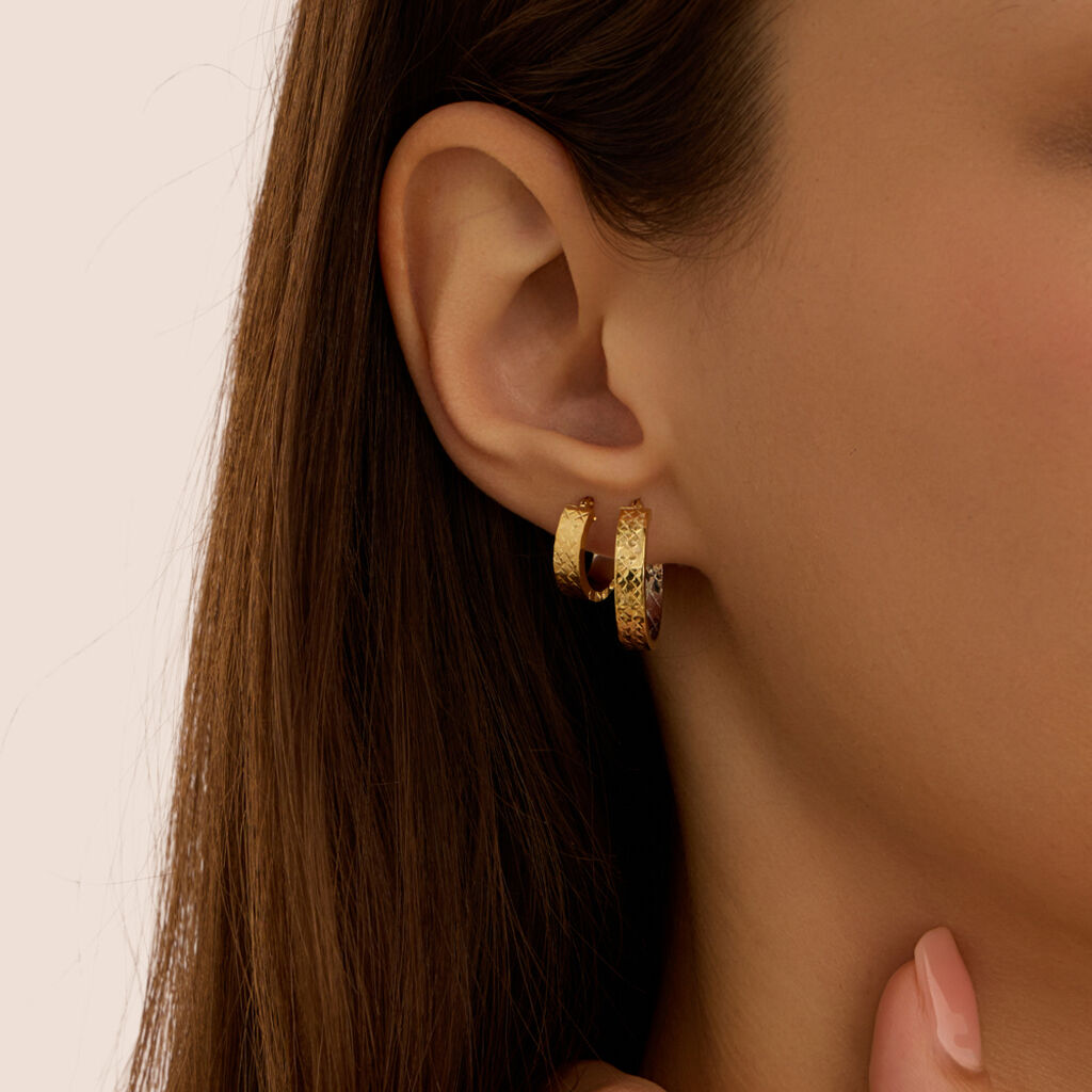 Orecchini A Cerchio Toujours Oro Bicolore