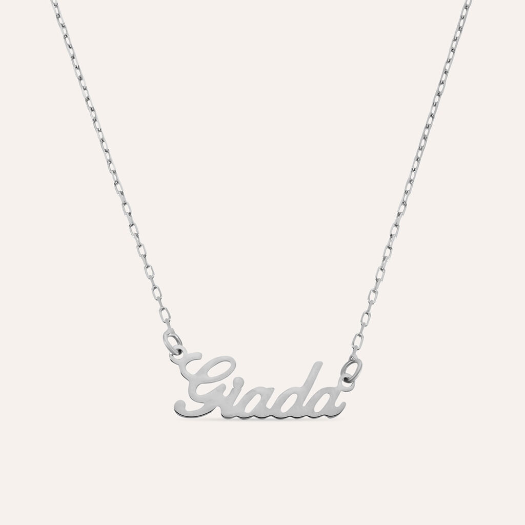 Collana Giada Gold Names Oro Bianco