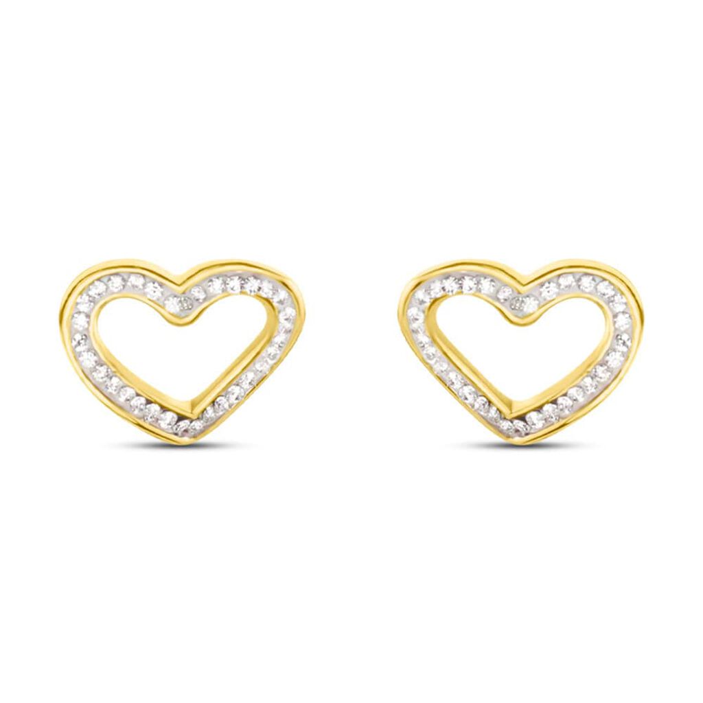 Orecchini Lobo Crystal Gold Oro Giallo Cristallo - Orecchini a Lobo Donna | Stroili