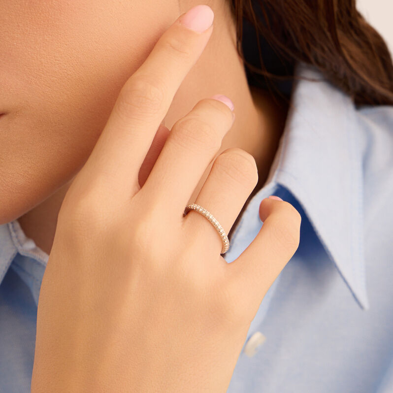 Fede Classica Eternity 2 mm Oro Bianco Diamante - Anelli con Incisione Donna | Stroili