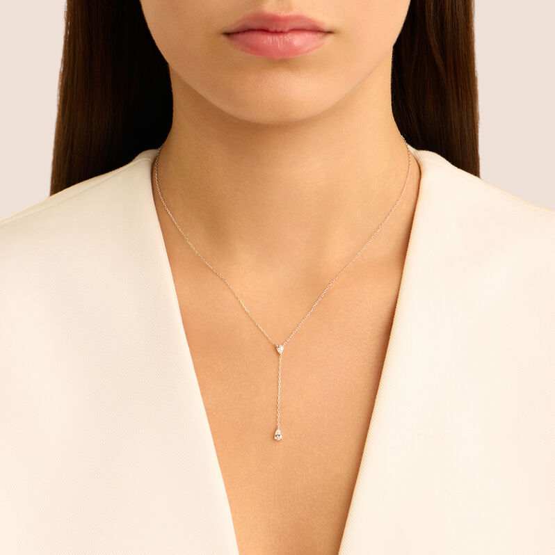 Collana Claire Oro Bianco Cubic Zirconia - Collane Donna | Stroili