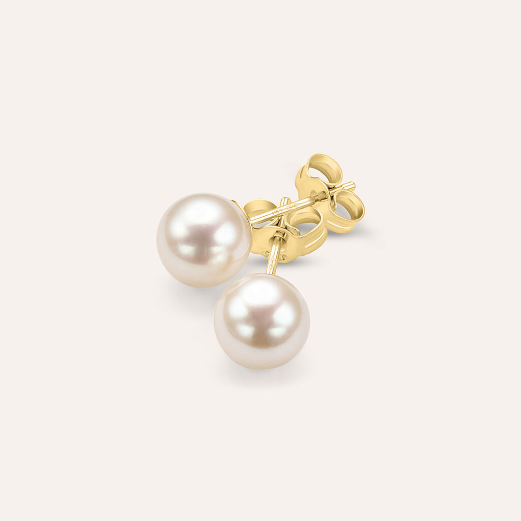 Orecchini Lobo Gabrielle Oro Giallo Perla D'Acqua Dolce - Orecchini a Lobo Donna | Stroili
