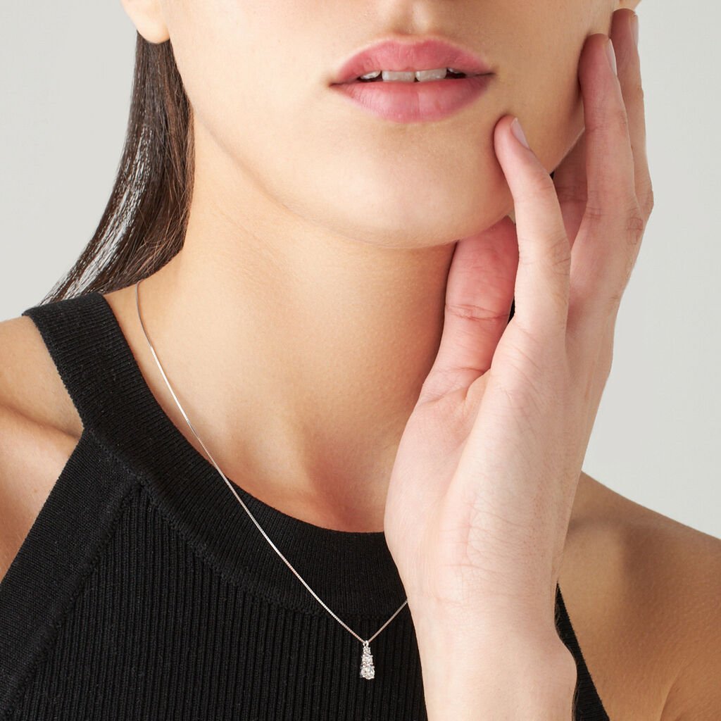 Collana Trilogy Claire Oro Bianco Cubic Zirconia - Collane Donna | Stroili