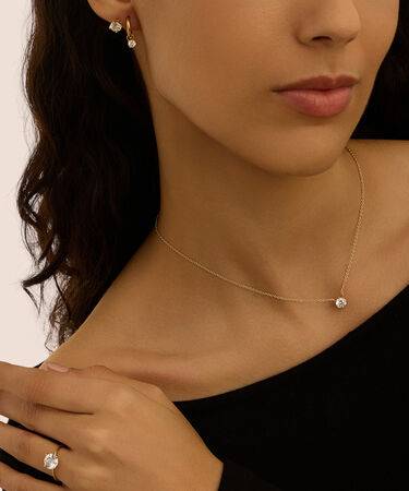 Anello Solitario Golden Dream Placcato Oro Giallo Cubic Zirconia