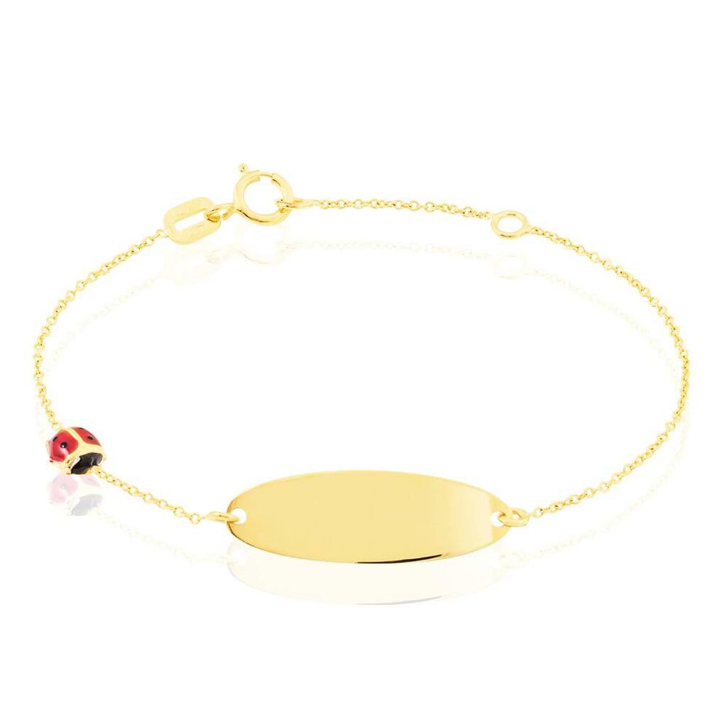 Bracciale bambino in oro e smalto rosso Coccinelle