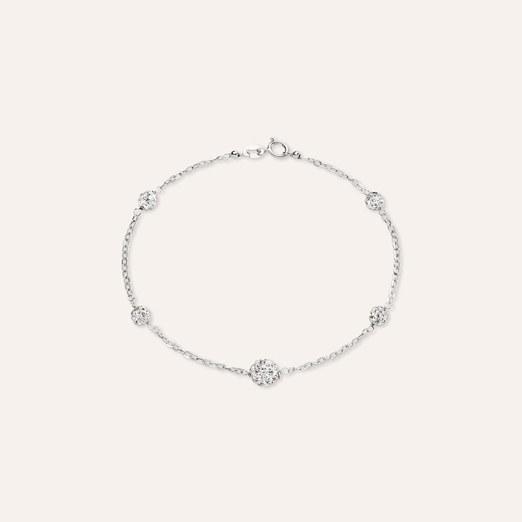 Bracciale Crystal Gold Oro Bianco Cristallo