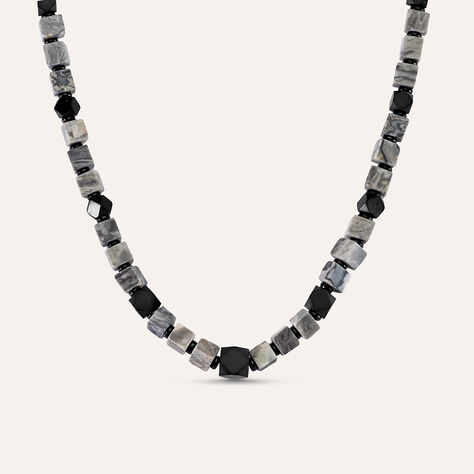 Collana Man Code Acciaio Antracite Labradorite - Collane Unisex | Stroili