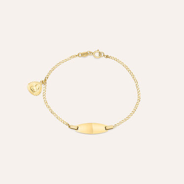 Bracciale Con Targhetta Holy Oro Giallo