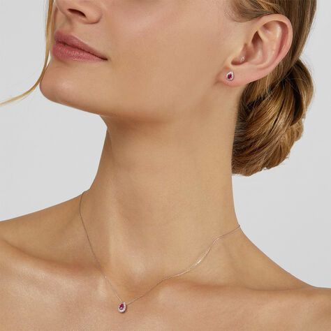 Collana Punto Luce Charlotte Oro Bianco Rubino Diamante - Collane Choker Donna | Stroili