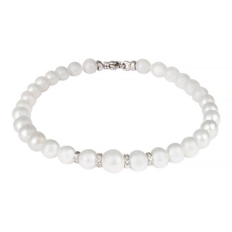 Bracciale Gabrielle Precious Oro Bianco Perla D'Acqua Dolce Diamante - Bracciali Donna | Stroili