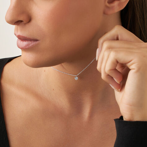 Collana Punto Luce Diamade Oro Bianco Diamante Lab-Grown - Collane Punto Luce Donna | Stroili