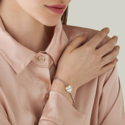 Bracciale Silver Collection Argento Bicolore Bianco / Rosa - Bracciali Love Donna | Stroili