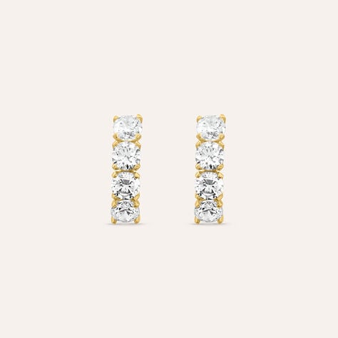Orecchini Lobo Claire Oro Giallo Cubic Zirconia - Orecchini a Lobo Donna | Stroili