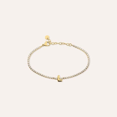 Bracciale Tennis Aura Acciaio Dorato Cubic Zirconia