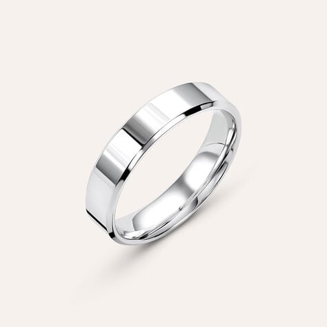 Fede Classica 4.5 mm Oro Bianco - Anelli con Incisione Uomo | Stroili