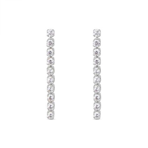 Orecchini Pendenti Tennis Claire Oro Bianco Cubic Zirconia - Orecchini Pendenti Donna | Stroili