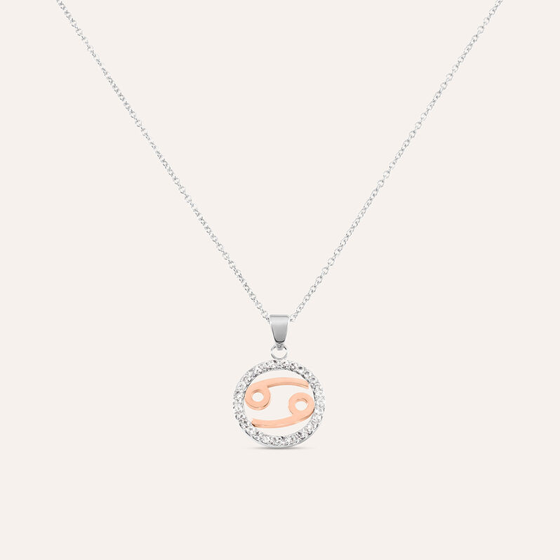 Collana Sunrise Acciaio Bicolore Bianco / Rosa Cubic Zirconia - Collane Donna | Stroili