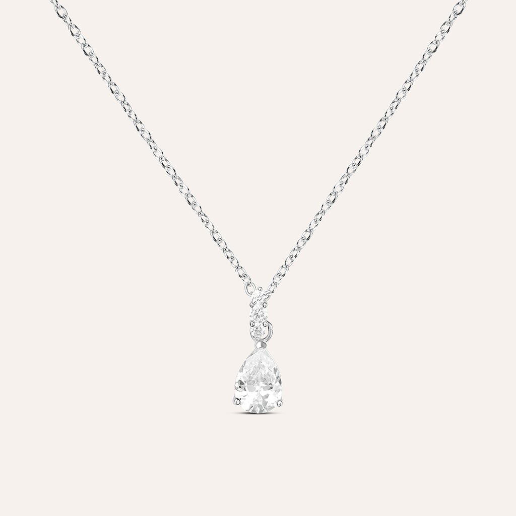 Collana Punto Luce Silver Elegance Argento Rodiato Cubic Zirconia