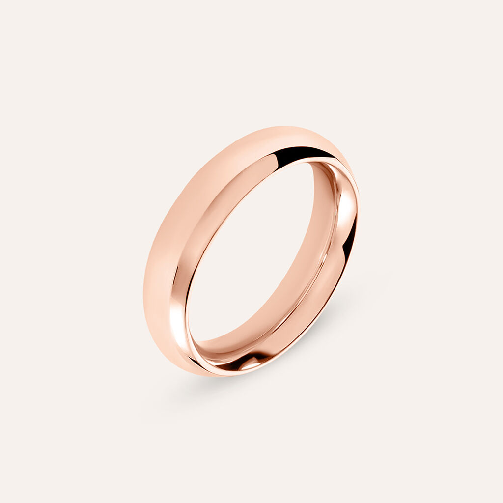 Fede Comoda Leggera 5 mm Oro Rosa