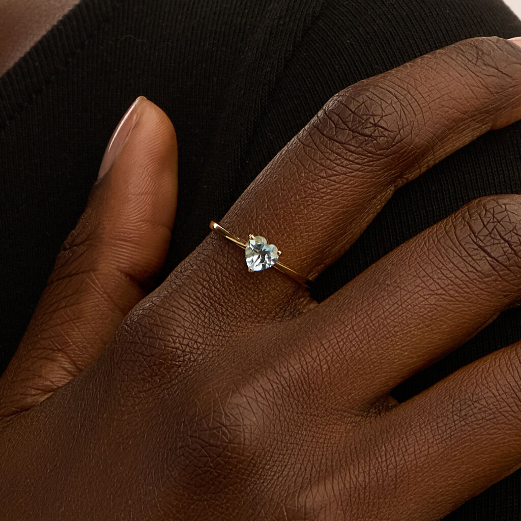 Anello Solitario Amélie Oro Giallo Topazio