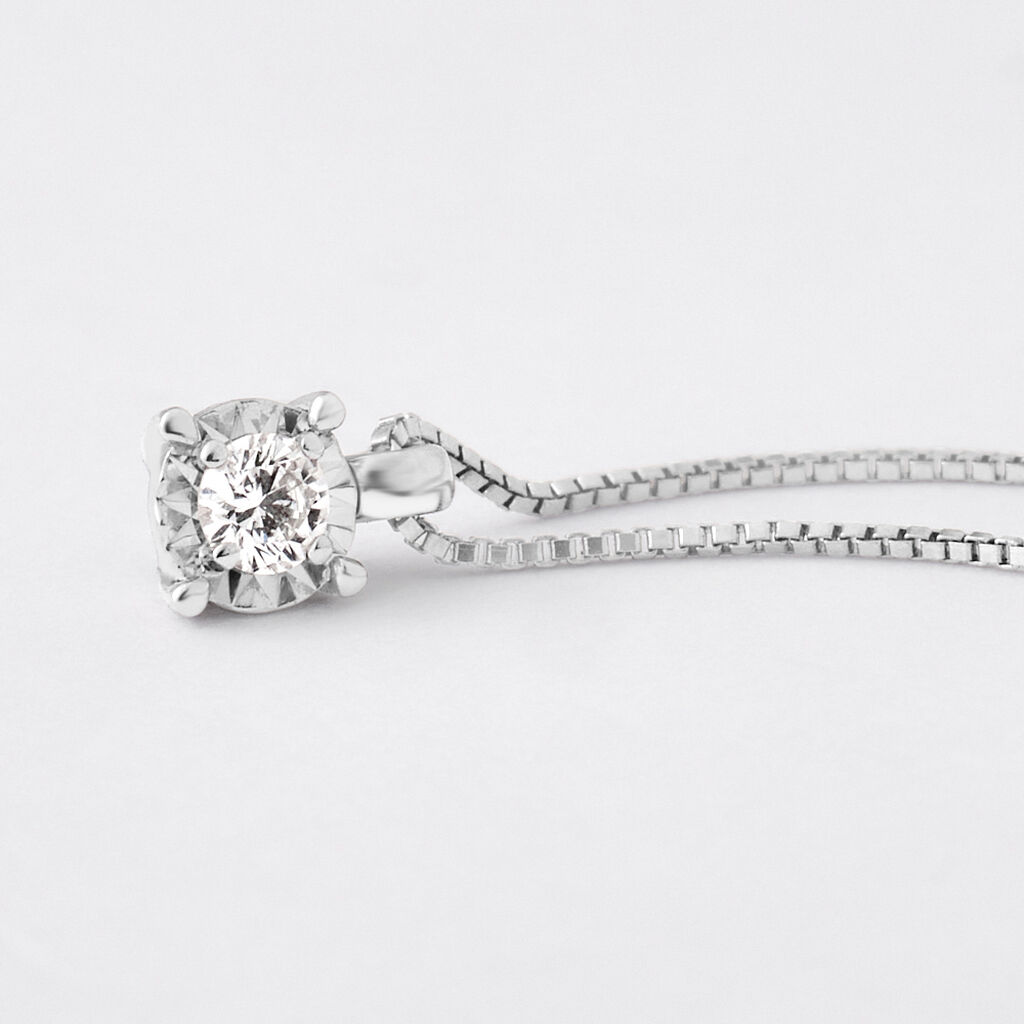 Collana Punto Luce Diamotion Oro Bianco Diamante - Collane Punto Luce Donna | Stroili