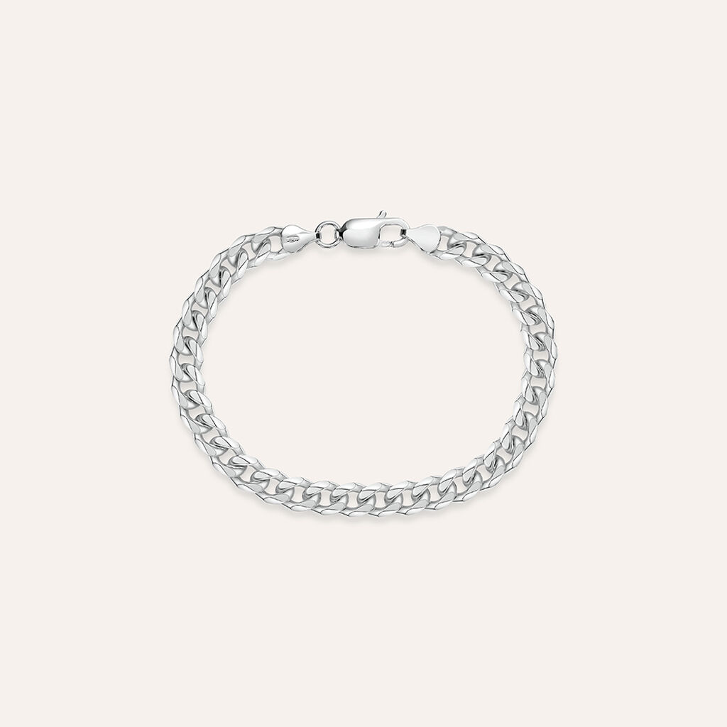 Bracciale Catena Gentleman Argento Rodiato