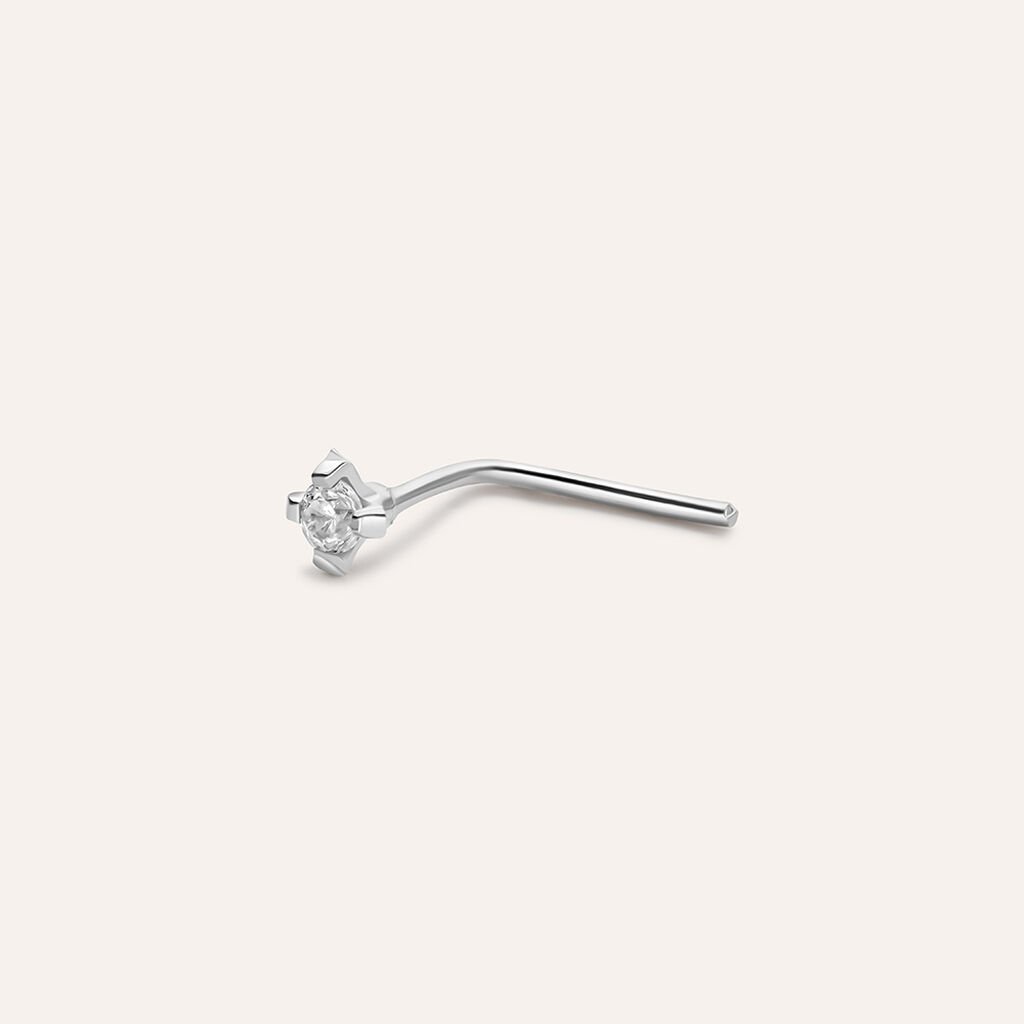Piercing Naso Punto Luce Bon Ton Oro Bianco Cubic Zirconia