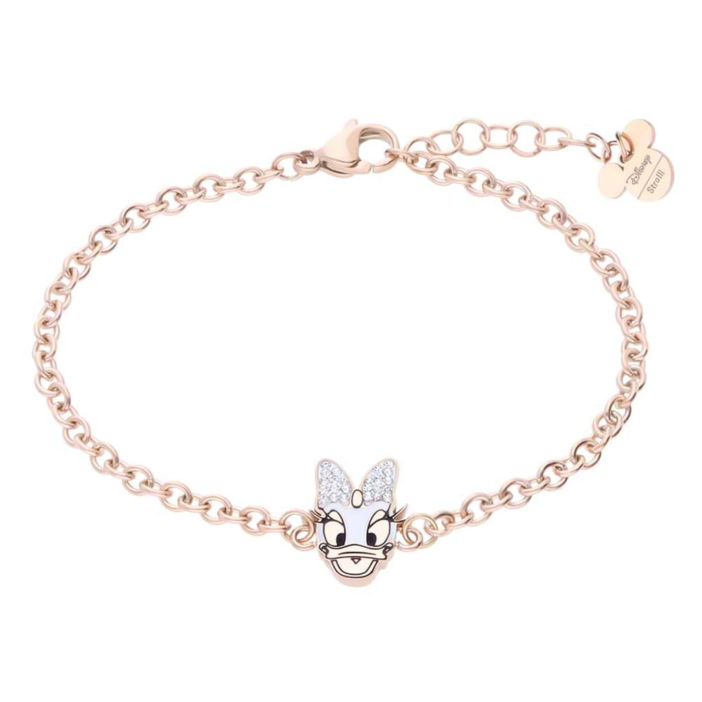 Bracciale Mickey Mouse & Friends Acciaio Rosa Cristallo - Bracciali Donna | Stroili