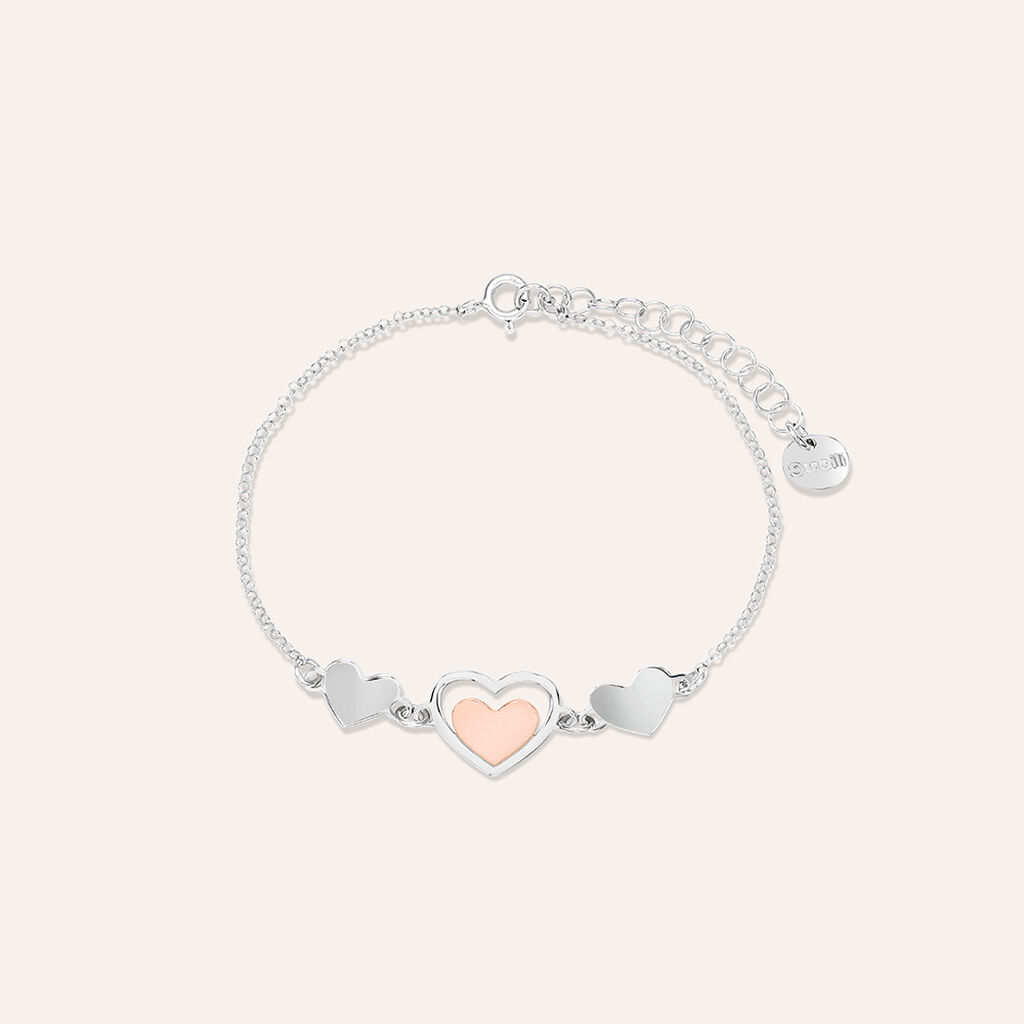 Bracciale Silver Collection Argento Bicolore Bianco / Rosa