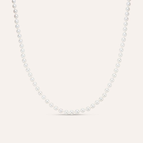 Collana Gabrielle Oro Bianco Perla D'Acqua Dolce Cubic Zirconia - Collane Donna | Stroili