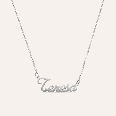Collana Teresa Gold Names Oro Bianco - Collane Unisex | Stroili