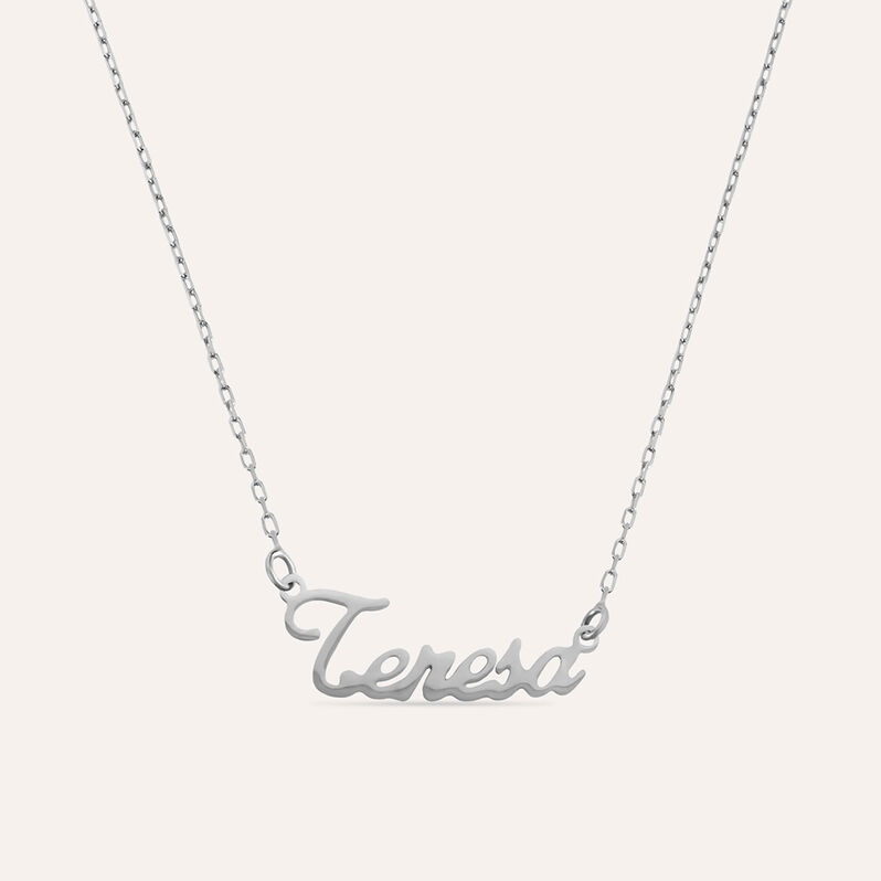 Collana Teresa Gold Names Oro Bianco - Collane Unisex | Stroili