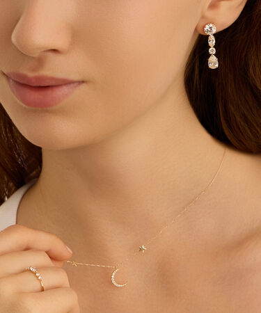 Orecchini Pendenti Claire Oro Giallo Cubic Zirconia