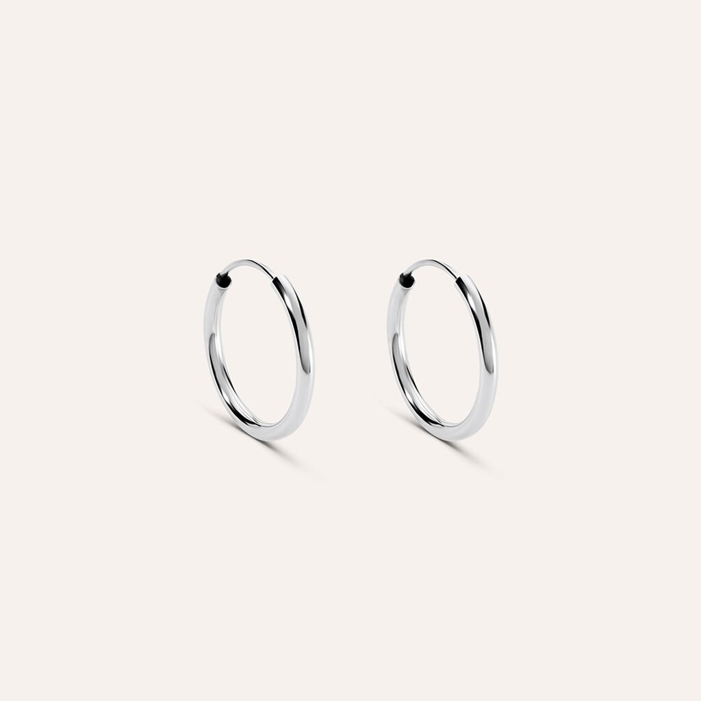 Orecchini A Cerchio Toujours Oro Bianco