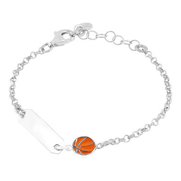 Bracciale Con Targhetta Silver Baby Argento Rodiato