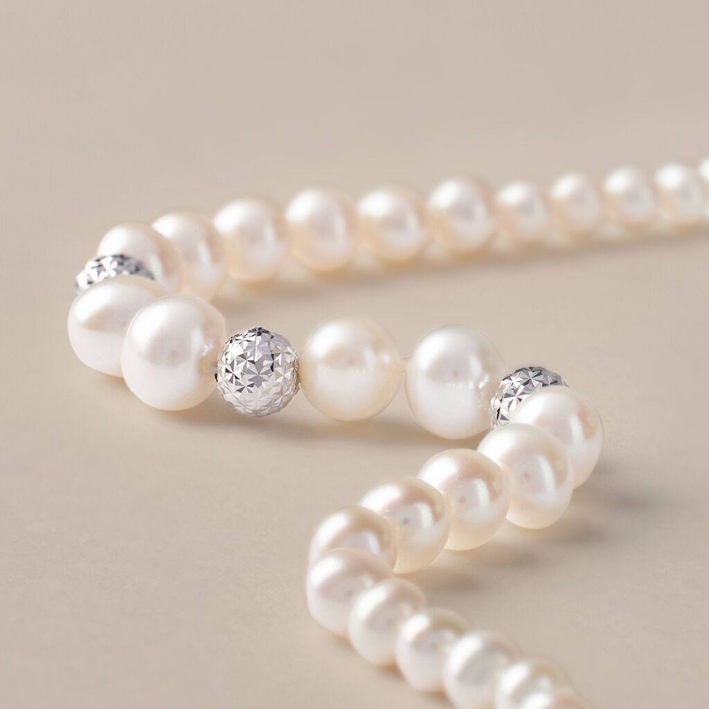 Bracciale Gabrielle Oro Bianco Perla D'Acqua Dolce