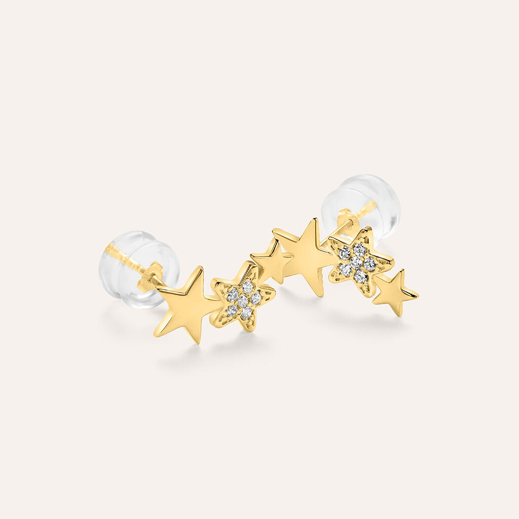 Orecchini Lobo Claire Oro Giallo Cubic Zirconia - Orecchini a Lobo Donna | Stroili