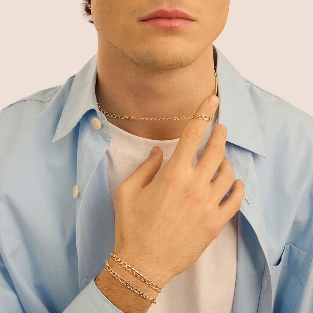 Bracciale Catena Oro Uomo Oro Giallo