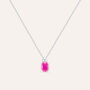 Collana Punto Luce Elizabeth Crown Oro Bianco Rubino Diamante