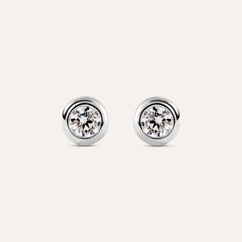 Orecchini Lobo Punto Luce Grace Oro Bianco Diamante - Orecchini a Lobo Donna | Stroili
