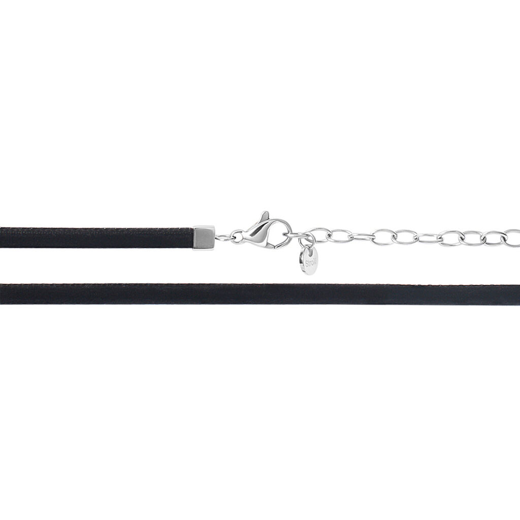 Choker Lady Code Acciaio e Velluto - Catenina Unisex | Stroili