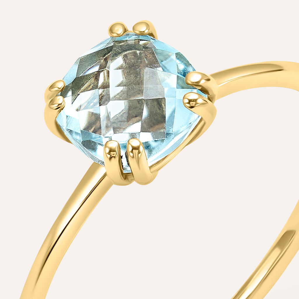 Anello Solitario Amélie Oro Giallo Topazio - Anelli con Pietre Donna | Stroili