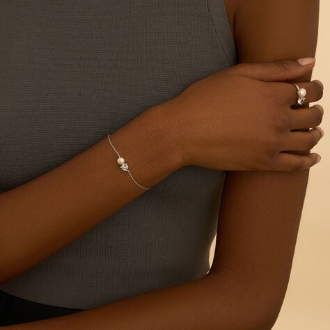 Bracciale Silver Pearls Argento Rodiato Perla sintetica Cubic Zirconia - Bracciali Donna | Stroili
