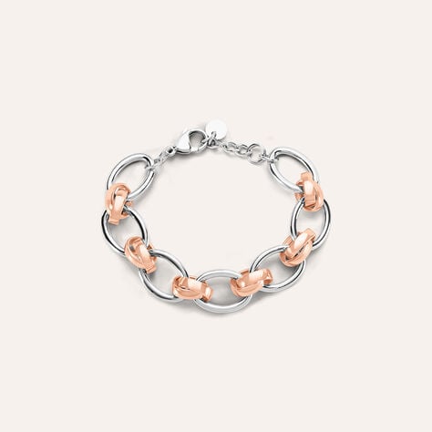 Bracciale Catena Lady Code Acciaio Bicolore Bianco / Rosa - Bracciali Donna | Stroili