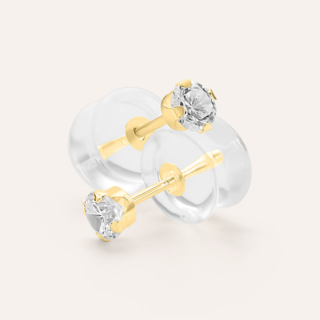 Orecchini Lobo Punto Luce Bon Ton Oro Giallo Cubic Zirconia - Orecchini a Lobo Donna | Stroili