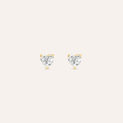 Orecchini Lobo Punto Luce Claire Oro Giallo Cubic Zirconia - Orecchini a Lobo Donna | Stroili