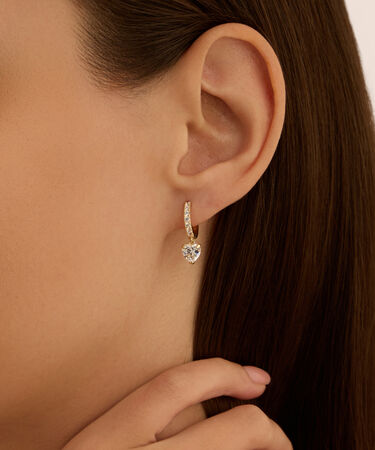 Orecchini A Cerchio Toujours Oro Giallo Cubic Zirconia