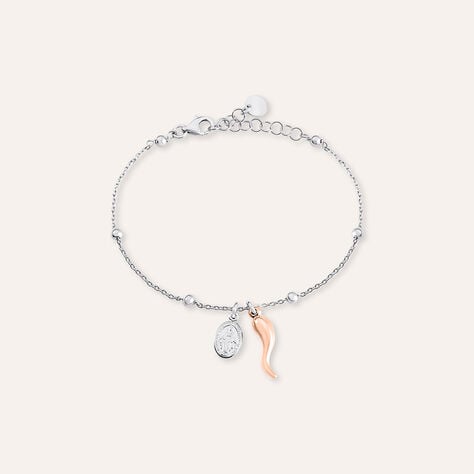 Bracciale Rosario Silver Soul Argento Bicolore Bianco / Rosa - Bracciali con Rosario Donna | Stroili
