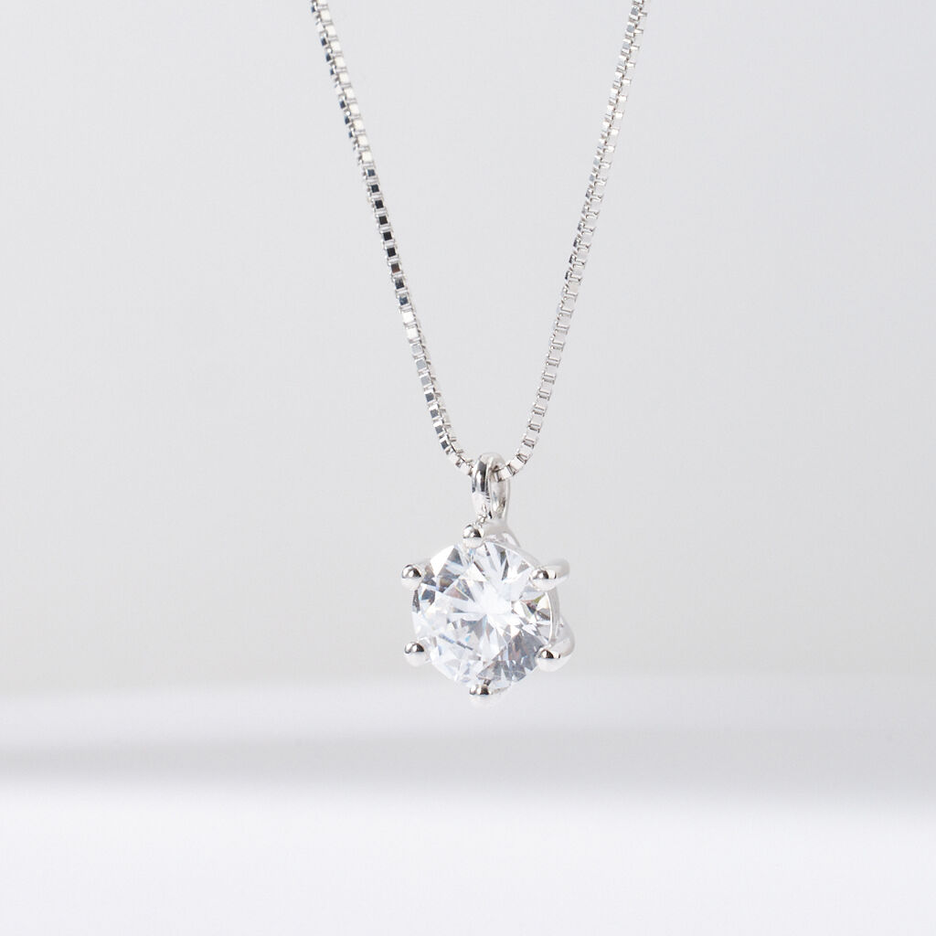 Collana Punto Luce Claire Oro Bianco Cubic Zirconia - Collane Punto Luce Donna | Stroili