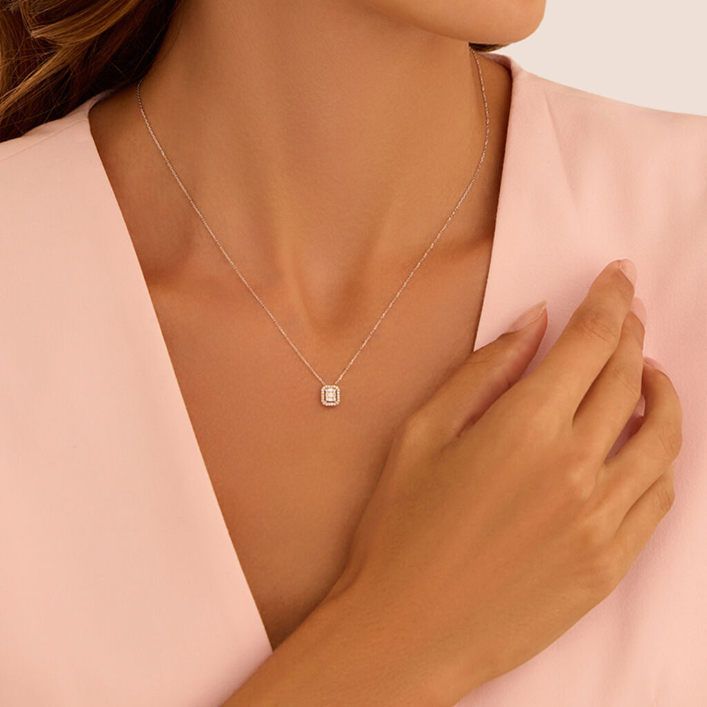 Collana Sophia Oro Bianco Diamante